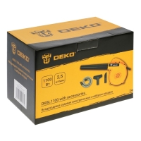 Воздуходувка садовая DEKO DKBL1100, электрическая, с набором насадок, 1.1 кВт, 150 м3/час