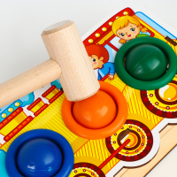 Стучалка-сортер «Паровоз», с молотком, МИКС, шарики: 3 см Стучалка-сортер «Паровоз», с молотком, МИКС, шарики: 3 см