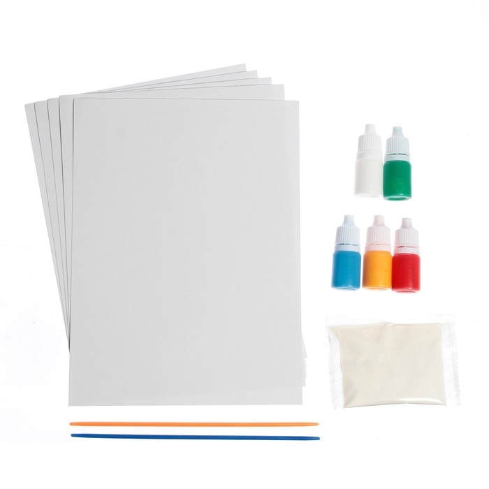 Набор для рисования эбру на новый год &laquo;Снеговик&raquo;, новогодний набор для творчества