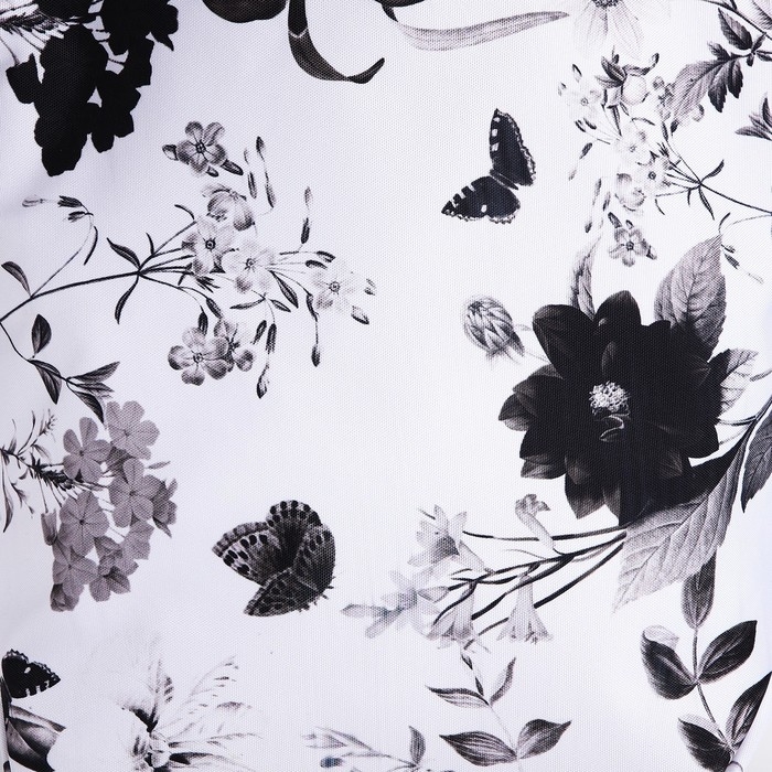 Шопер Шопер "Цветы", 40х12х38 см, цвет чёрный