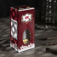 Светодиодная фигура &laquo;Золотистый фонарь со свечками&raquo; 5.5 &times; 13 &times; 5.5 см, пластик, батарейки AG13х3 (в комплекте), свечение тёплое белое