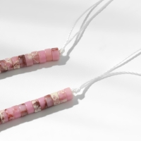 Бусины на нити диск 0,2&times;0,5 см &laquo;Родонит&raquo;, 38 см