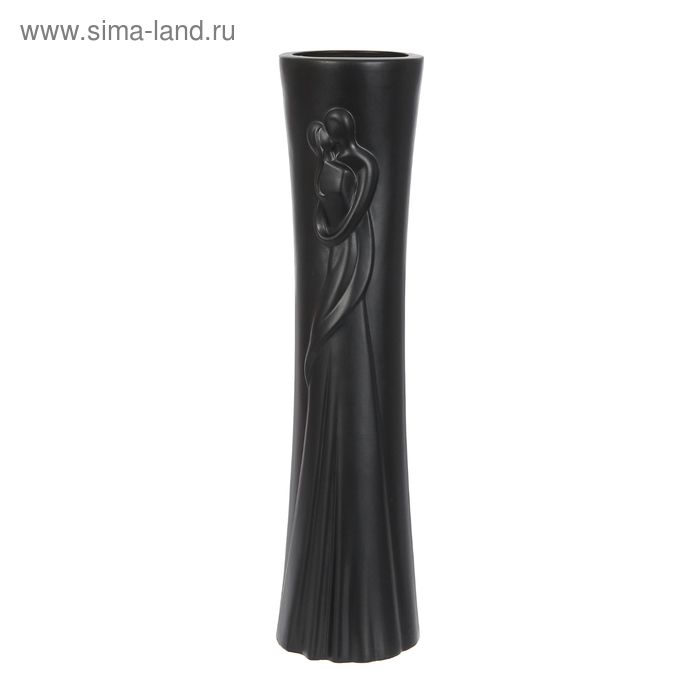 Ваза керамика напольная "Влюбленные" 58 см, чёрный