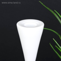 Подсвечник стекло "Узкий бокал" белый набор 2 шт 28,5х10,5х10,5 см