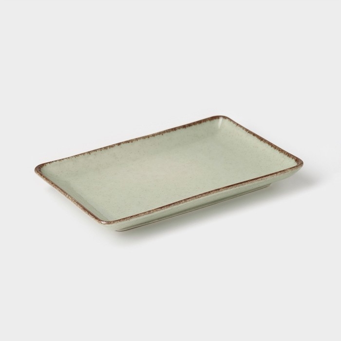 Блюдо фарфоровое Pearl, 18×13 см, цвет мятный Блюдо фарфоровое Pearl, 18×13 см, цвет мятный