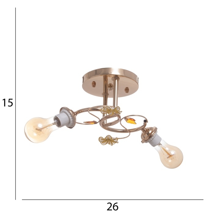 Люстра "Айон" бп 2х40Вт Е27 Золото МОДЕЛЬ: 2612380