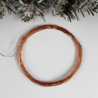 Гирлянда &laquo;Нить&raquo; 5 м роса, IP20, медная нить, 50 LED, свечение белое, USB