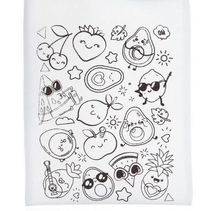 Сумка-Шоппер, раскраска &laquo;Фруктики&raquo; 20 &times; 27 см