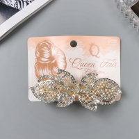 Заколка-автомат для волос "Ливия" лепестки галант, 9 см, золото Заколка-автомат для волос "Ливия" лепестки галант, 9 см, золото