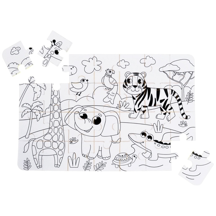 Мягкий пазл для малышей раскраска «Африка», размер 50х33 см, 28 деталей, Крошка Я Мягкий пазл для малышей раскраска «Африка», размер 50х33 см, 28 деталей, Крошка Я