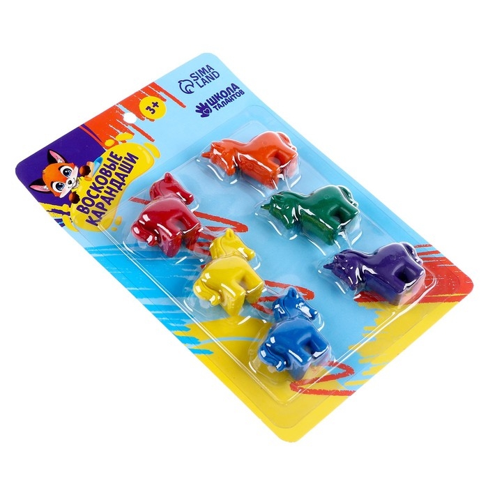 Восковые карандаши &laquo;Единорог&raquo;, набор 6 цветов