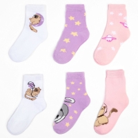 Подарочный набор носков адвент, 6 пар "Космо-котики" , 16-18 см Подарочный набор носков адвент, 6 пар "Космо-котики" , 16-18 см