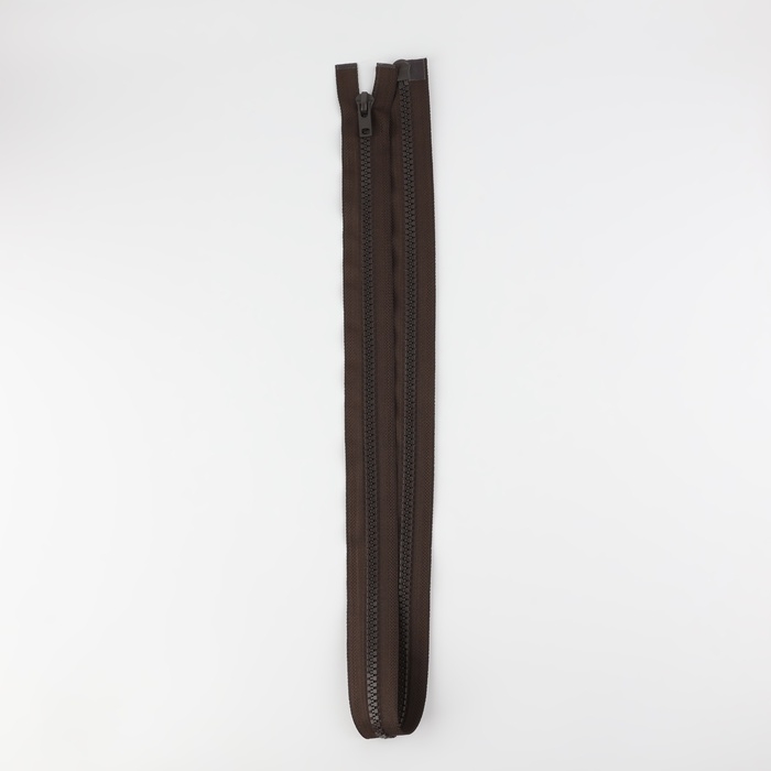 Молния &laquo;Трактор&raquo;, №8, разъёмная, 2 замка, замки автомат, 100 см, цвет коричневый