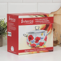 Кастрюля эмалированная &laquo;Пион&raquo;, 4 л, индукция