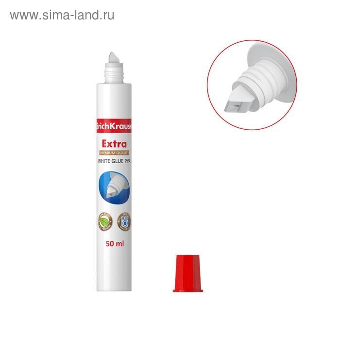 Клей ПВА ErichKrause Extra, 50 мл Клей ПВА ErichKrause Extra, 50 мл
