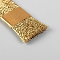 Щётка для чистки фрез, медная, 6 &times; 2 см, цвет золотистый