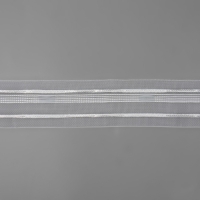 Шторная лента, органза, 4 см, 50 ± 1 м, цвет прозрачный Шторная лента, органза, 4 см, 50 ± 1 м, цвет прозрачный