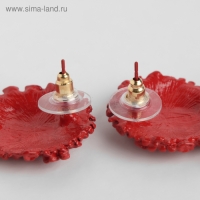 Серьги металл &laquo;Карибы&raquo; крупные, цвет красный