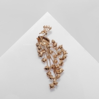 Брошь &laquo;Павлин&raquo; королевский, цветная в золоте