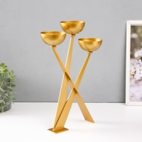 Подсвечник металл на 3 свечи d=8 см "Николь" 23х8х33,5 см