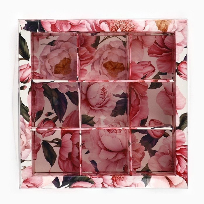 Коробка под 9 конфет с ячейками &laquo;Для самой красивой&raquo;, 14.5 х 14.5 х 3 см