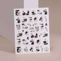 Наклейки для ногтей &laquo;Япония&raquo;, цвет черный/красный