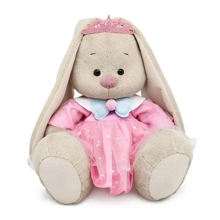 Мягкая игрушка "Зайка Ми в платье и розовой диадеме", 18 см SidS-680