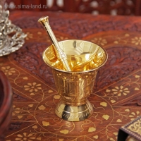 Ступка латунь "Резная" 6,5х6,2х6,2 см Ступка латунь "Резная" 6,5х6,2х6,2 см