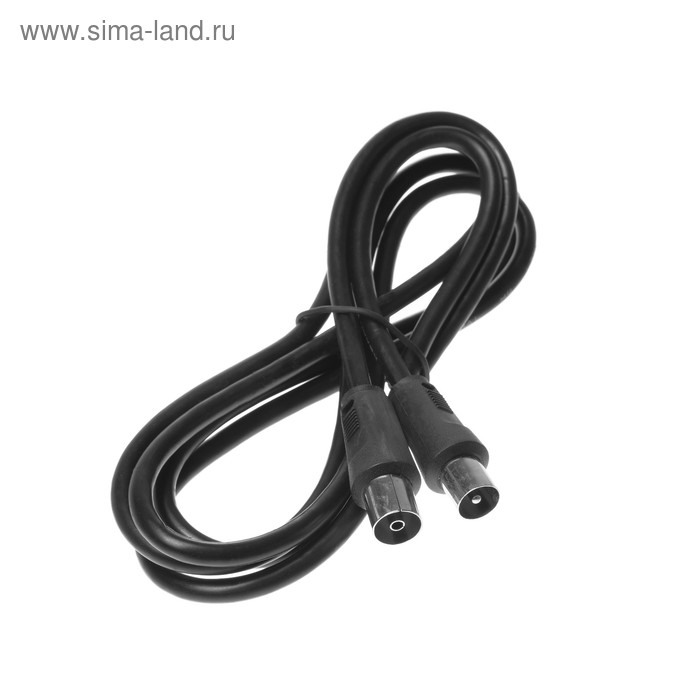 Шнур REXANT, ТВ гнездо - ТВ штекер, 1.5 м, черный