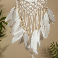 Ловец снов "Белый цветочек" 12х50 см.