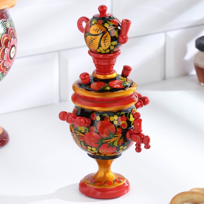 Сувенир &laquo;Самовар&raquo;, хохлома