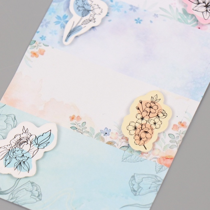 Наклейка с объёмным элементом Наклейка с объёмным элементом "Цветочная" 7х15,2 см