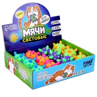 Мяч детский резиновый световой &laquo;Котик&raquo;, цвета МИКС, в шоубоксе