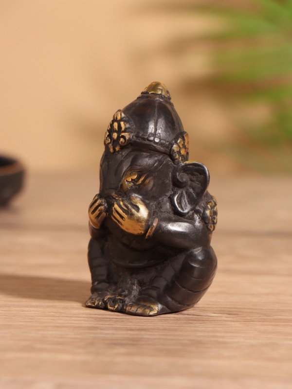 Сувенир бронза "Ганеша" 5х5х8 см
