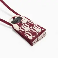 Сумка подр Зайцы, 12*4*17, отд на кнопке, дл ремень, красный