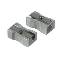 Точилка для карандашей одинарная Calligrata &laquo;Командор&raquo;, металлический корпус, серебристая