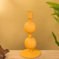 Подсвечник на 1 свечу &laquo;Песок&raquo;, с 2 сферами, 8.5&times;8.5&times;18+/- 1 см