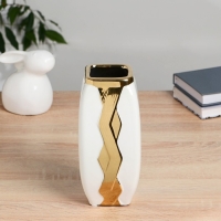 Керамическая ваза декоративная настольная &laquo;Эстер&raquo;, для цветов, сухоцветов, 22 см, белый