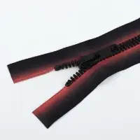 Молния &laquo;Трактор&raquo;, №5, разъёмная, замок автомат, 35 см, красная, чёрная