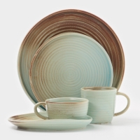 Тарелка десертная "Sand Ripples" Magistro 20см, 20,5х2,5 цвет желтый, голубой, коричневый