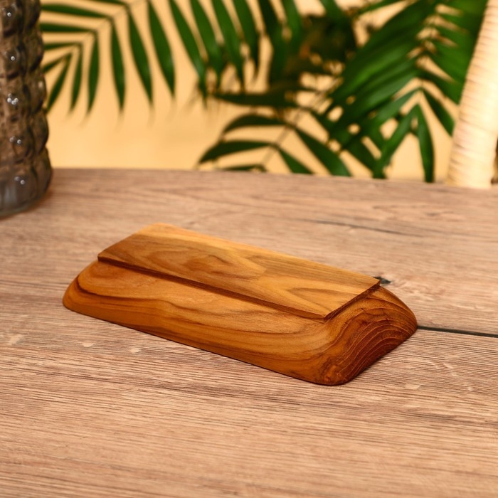 Блюдо 20х10х3 см, тиковое дерево