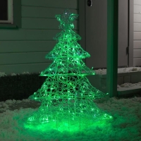 Светодиодная фигура «Кружевная ёлка» 70 × 90 × 17 см, металл, 31 В, мерцание, свечение зелёное Светодиодная фигура «Кружевная ёлка» 70 × 90 × 17 см, металл, 31 В, мерцание, свечение зелёное