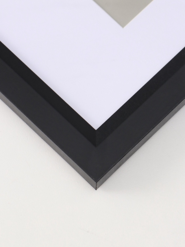 Фоторамка МДФ "Anna" 21х30 см, с паспарту (15х20 см), чёрный (пластиковый экран)