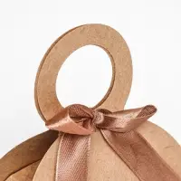 Коробка складная, с бантом и ручкой, крафт, 6&times;8&times;3 см