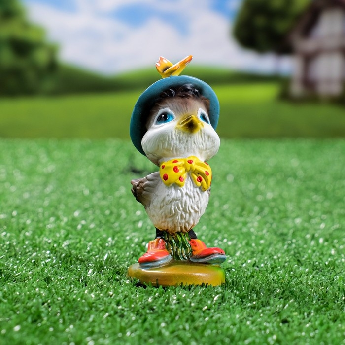 Садовая фигура Садовая фигура "Воробей с бабочкой" 3,5х6х9,5см