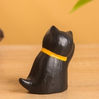 Сувенир &laquo;Чёрный кот&raquo;, 3&times;5&times;6 см, дерево