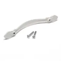 Ручка-скоба мебельная ТУНДРА LIGHT, м/о 96 мм, белая, с золотой вставкой