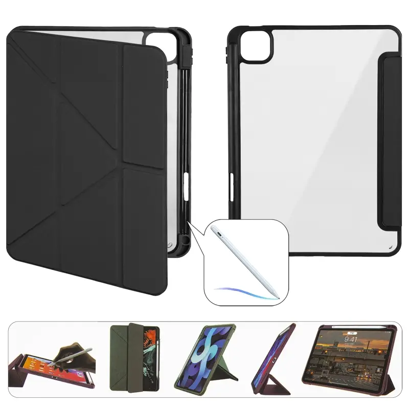 Чехол-книжка iPd Pro 11 (2024) Smart Case Crystal Folio (Pencil) Black