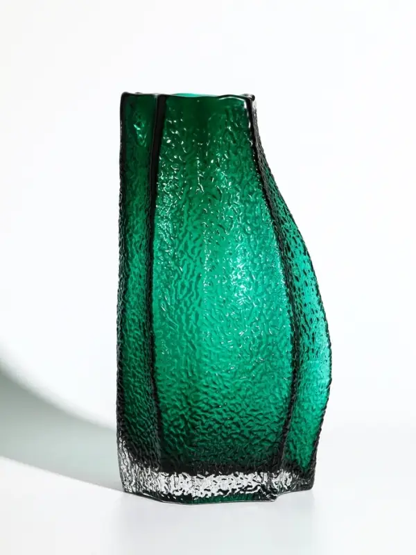 Ваза стекло настольная "Дженис" 25х12х8 см, зелёный