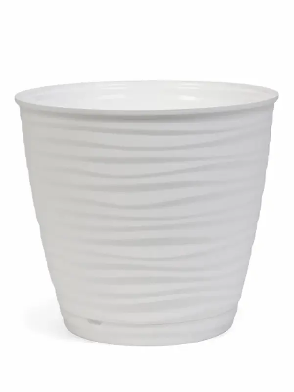 Горшок для цветов "Saffron" D-26,7 см, 9,1 л с поддоном, белый